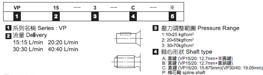 VP-40-2-C-5 TAICIN Hydraulic Variable Vane Pump